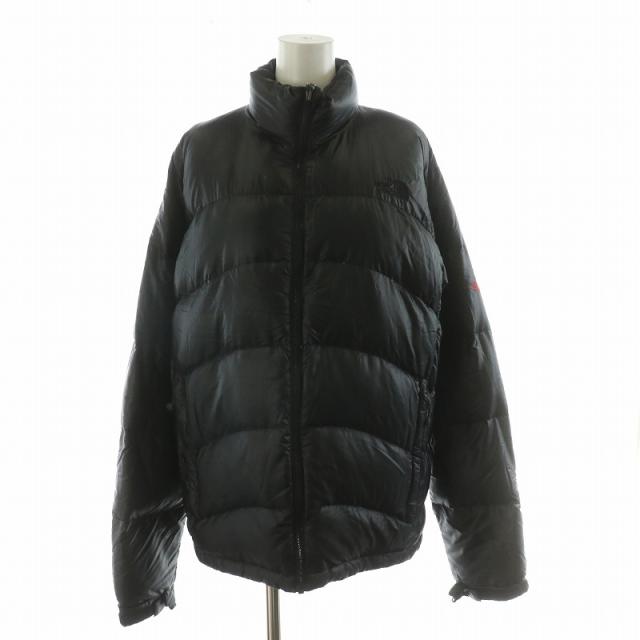 【中古】ザノースフェイス ダウンジャケット アウター ジップアップ アコンカグア ロゴ L ブラック ND18803