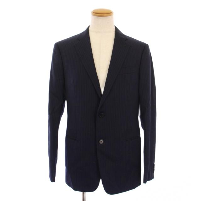 【中古】EMPORIO ARMANI T LINE セットアップ スーツ 上下 ジャケット パンツ 48 ネイビー メンズ_1