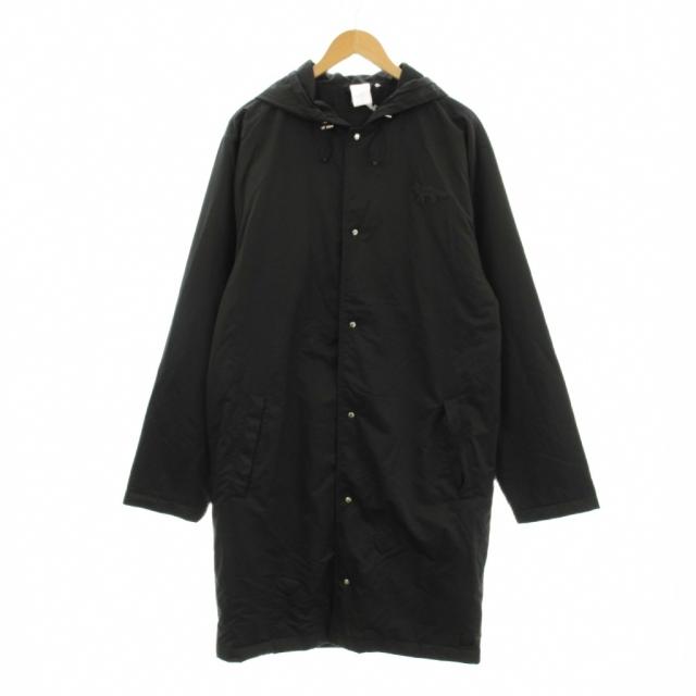 【中古】プーマ Maison Kitsune Long Sleeve Black Long Hooded Parka Jacket ロングジャケット 中わた M 530438-01