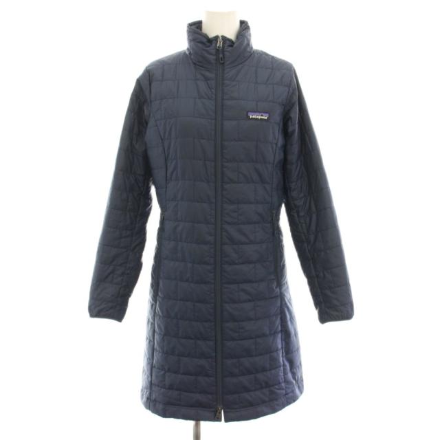 【中古】パタゴニア Patagonia ナノパフパーカ ロング キルティングコート 中綿コート XS 紺 STY26870 レディース