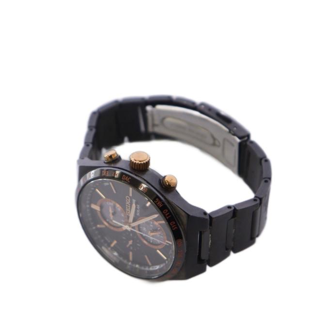 【中古】セイコー SEIKO 腕時計 ソーラー クロノグラフ デイト カレンダー付き 黒 /KH メンズ_1