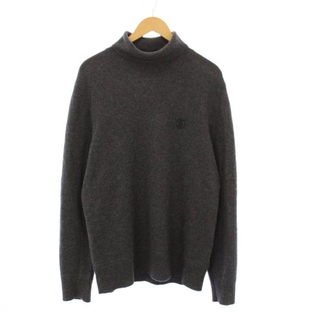【中古】バーバリー ロンドン BURBERRY LONDON ロゴ カシミヤ タートルネックニット セーター 長袖 L グレー