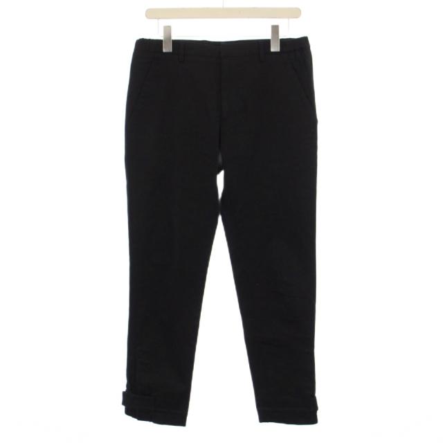 【中古】プラダ PRADA テーパードパンツ スラックス 46 黒 /KH メンズ