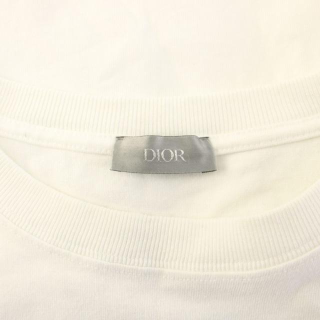 【中古】ディオールオム Dior HOMME ERL 23SS ロゴエンブロイダリー バニーワッペン Tシャツ カットソー 半袖 L 白_2