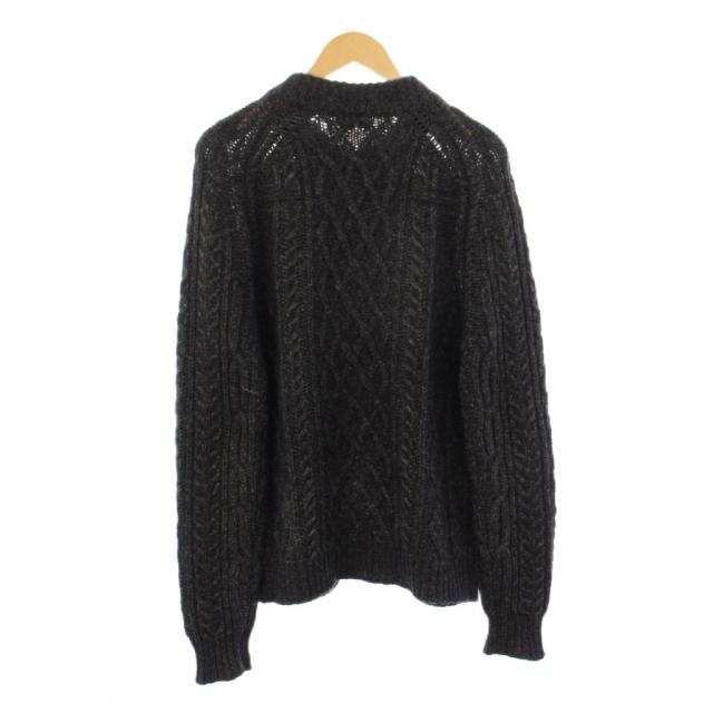【中古】ディオールオム Dior HOMME ウール ドライバーズ ニットカーディガン 長袖 ジップアップ M グレー_1