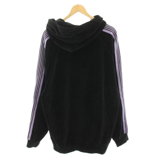 【中古】ニードルス ニードルズ Needles Track Hoody パーカー プルオーバー ベロア サイドライン 長袖 XL 黒_1