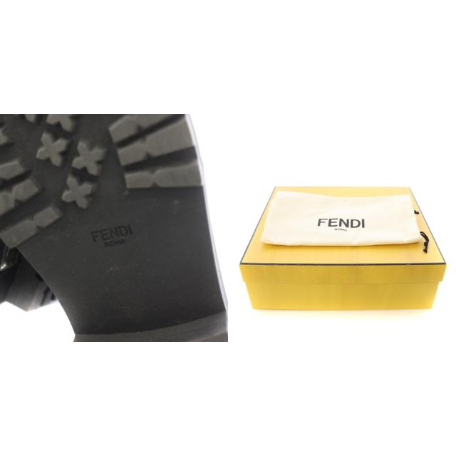 【中古】フェンディ FENDI ROMA ショートブーツ レザー レースアップ 37 黒 ブラック /TK レディース_8