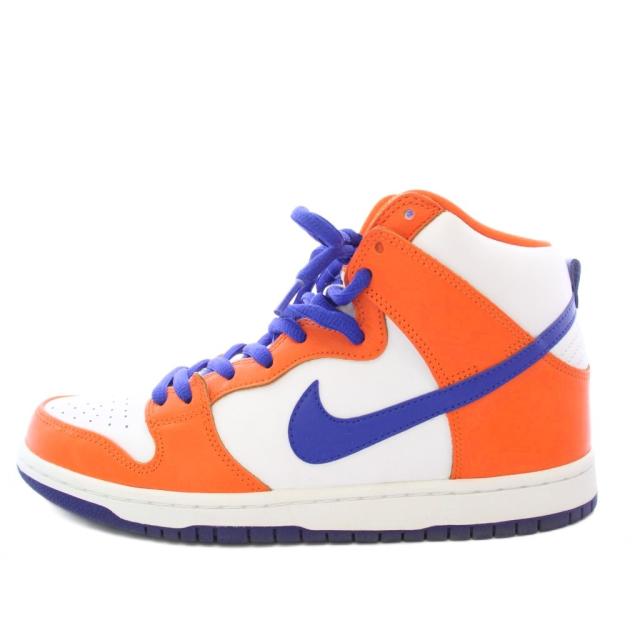 【中古】ナイキ エスビー NIKE SB Dunk High Danny Supa Retro スニーカー US9.5 白 オレンジ AH0471-841 /メンズ