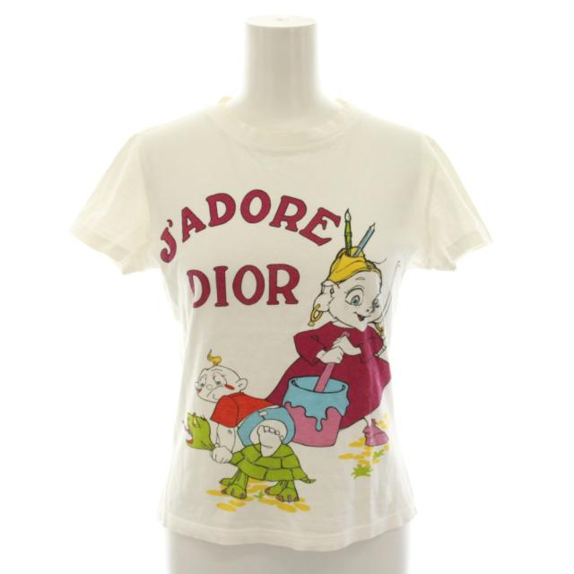 【中古】クリスチャンディオール ガリアーノ期 サマーホリデイ Tシャツ 半袖 F38 白 2A12155029 レディース