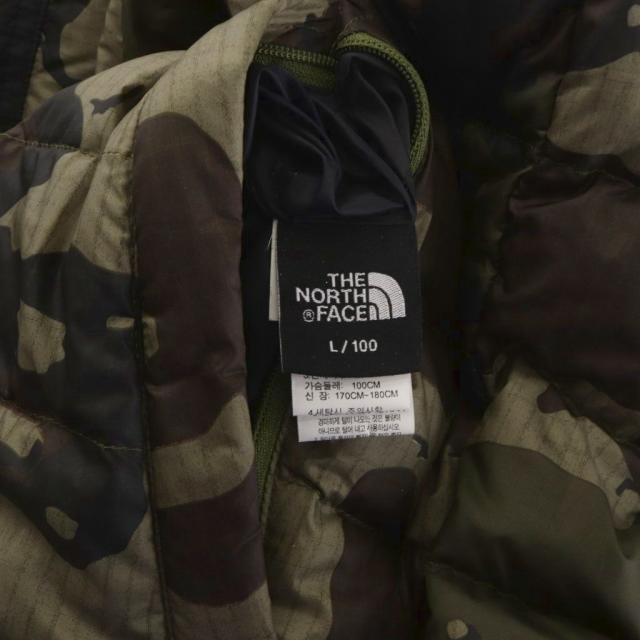 【中古】ザノースフェイス ホワイトレーベル M'S NUPTSE 2-WAY ダウンジャケット リバーシブル 上着 L/100 カーキ_4