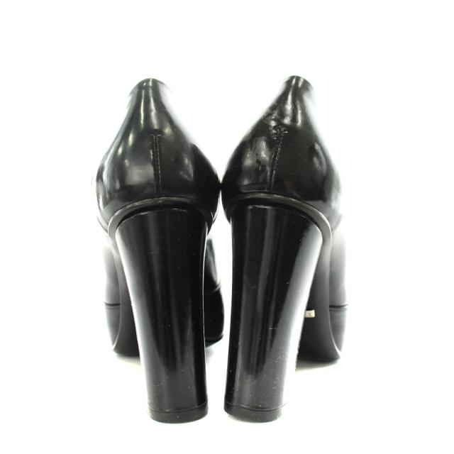 【中古】グッチ GUCCI ホースビット パンプス ヒール スクエアトゥ エナメル 35.5 黒 ブラック 363808_2