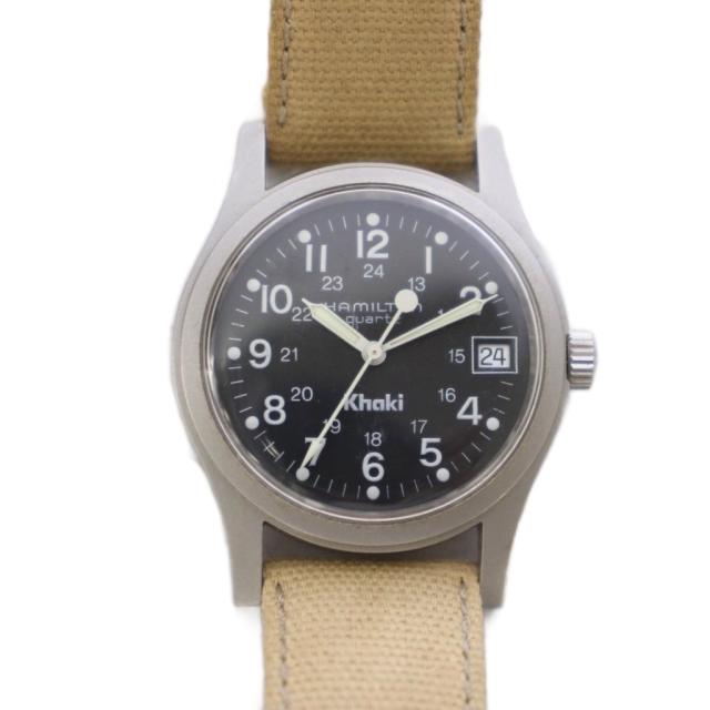 【中古】ハミルトン HAMILTON カーキ Khaki 腕時計 クォーツ 3針 ベージュ 9797 /TK メンズ