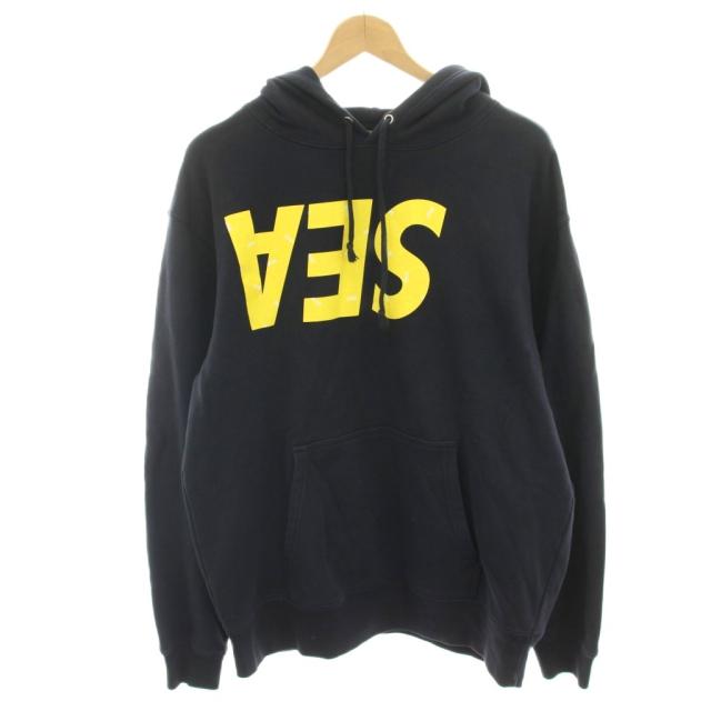 【中古】ウィンダンシー GOD SELECTION XXX パーカー スウェット トレーナー ロゴプリント 長袖 M 紺 ネイビー /HN