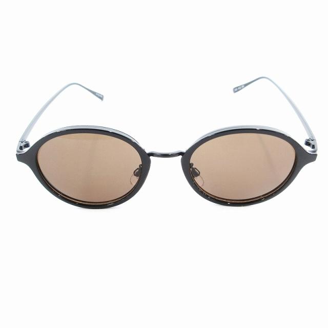【中古】ノーアイディア noeyedia サングラス アイウェア ボストン 黒縁 茶 ブラウン NE-422 /TI レディース