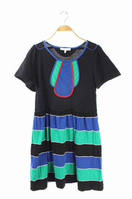 中古 シーバイクロエ See By Chloe ワンピース 半袖 フレア ミニ ラウンドネック 4 黒 レディースの通販はau Pay マーケット ブランド古着のベクトル