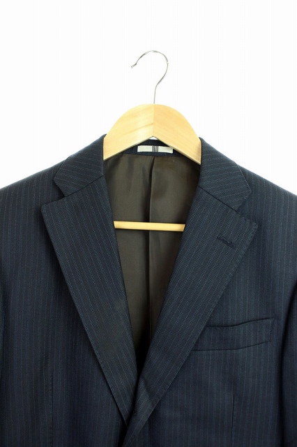 中古 スーツセレクト Suit Select ジャケット テーラード ストライプ 総裏地 Ab5 紺 Df Ca25 メンズの通販はau Pay マーケット ブランド古着のベクトル