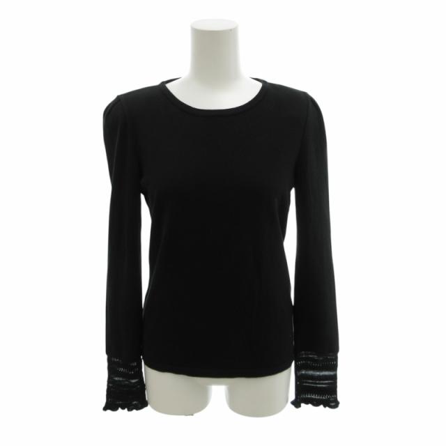 【中古】フォクシー FOXEY ニット セーター リトルクロッシェ 長袖 38 M 黒 ブラック /HO ■EC レディースの通販は 5,278円