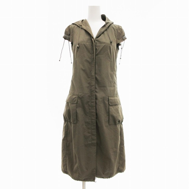 【中古】Sマックスマーラ 'S Max Mara コート ジャケット フレンチスリーブ フード 32 XXS 茶 ブラウン /JS ■ECの通販は