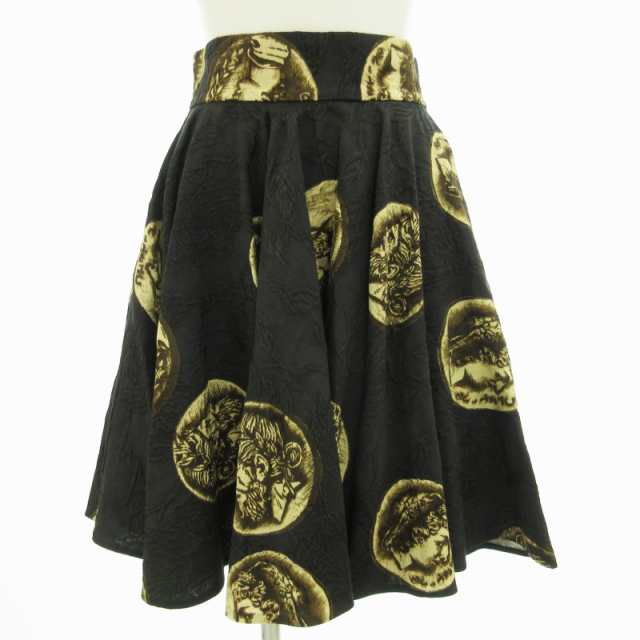 DOLCE&GABBANA ティアードフリル スカート ブラック 36