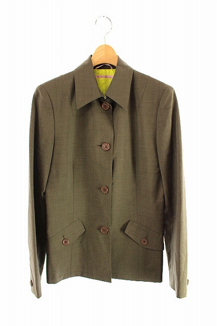 中古 ポールスミスウィメン Paul Smith Women ジャケット ステンカラー 総裏地 40 カーキ Df Ca レディースの通販はau Pay マーケット ブランド古着のベクトル