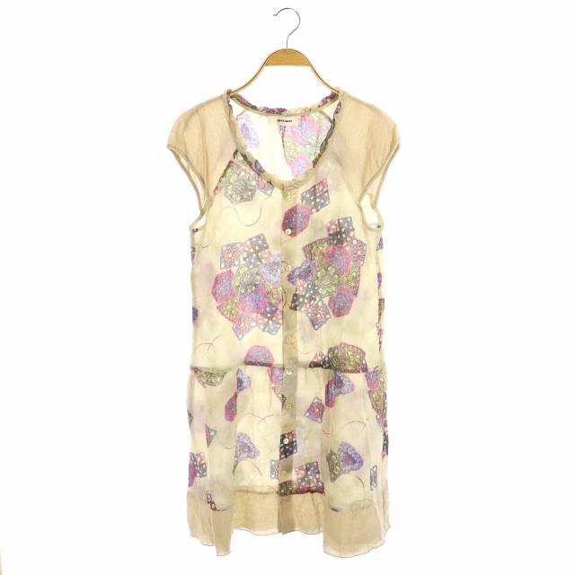 中古 スーパーハッカ Super Hakka ワンピース ひざ丈 フレンチスリーブ 総柄 ベージュ Hk レディースの通販はau Pay マーケット ブランド古着のベクトル