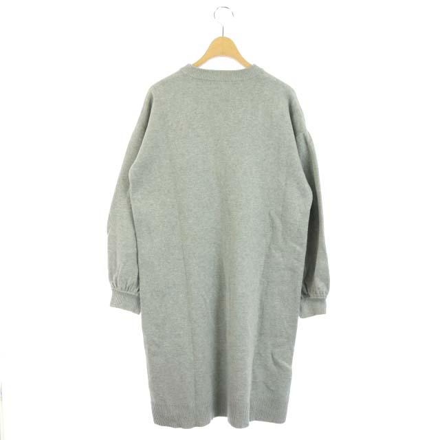 中古 ジーナシス Jeanasis ワンピース ニット ひざ丈 長袖 F グレー Kn レディースの通販はau Pay マーケット ブランド古着のベクトル