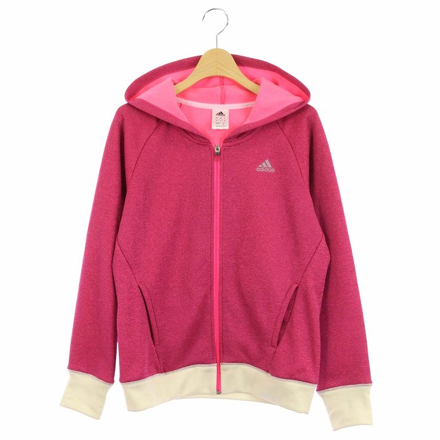 中古 アディダス Adidas ジャケット パーカー ジップアップ フード S ビビットピンク Cm レディースの通販はau Pay マーケット ブランド古着のベクトル