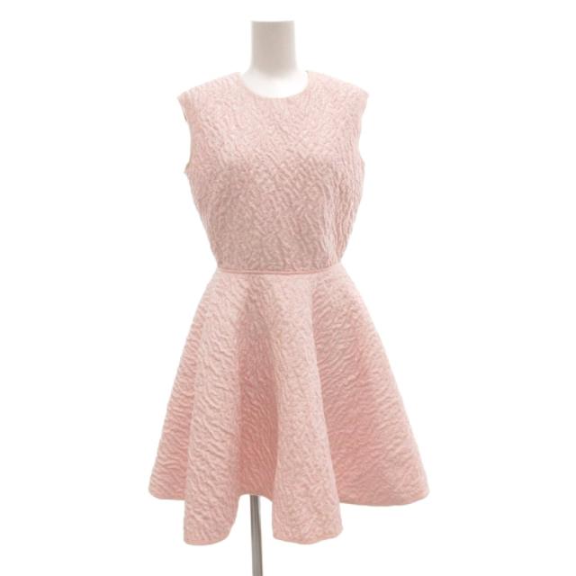 【中古】ジャンバティスタヴァリ GIAMBATTiSTA VALLi ワンピース XXS ノースリーブ フレア ピンク /AE ■GY06