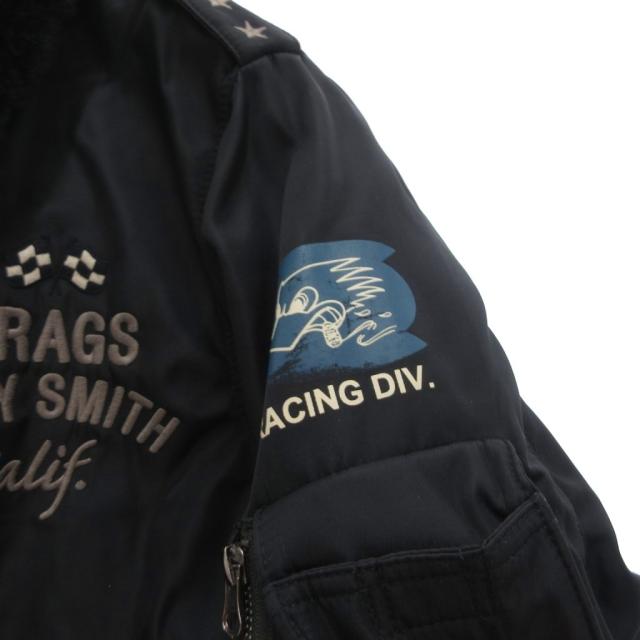 【中古】クレイスミス Clay Smith DRAG FORCE ウィンタージャケット 中綿 ワッペン L 黒 ブラック /UO ■GY12 メンズ_7