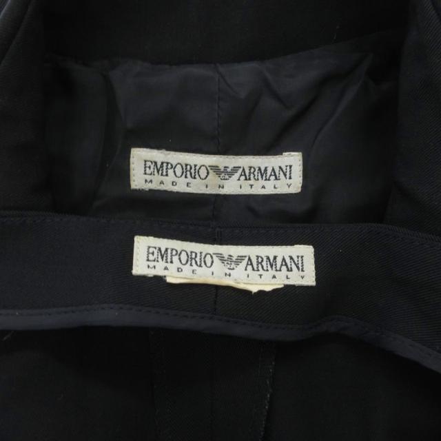 【中古】エンポリオアルマーニ EMPORIO ARMANI 美品 セットアップ ジャケット パンツ ウール 40 黒 ブラック_6