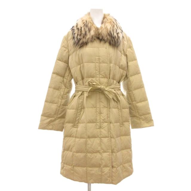 【中古】マックスマーラ ウィークエンドライン MAX MARA WEEKEND LINE ナイロンコート 38 毛皮 ラクーンファー