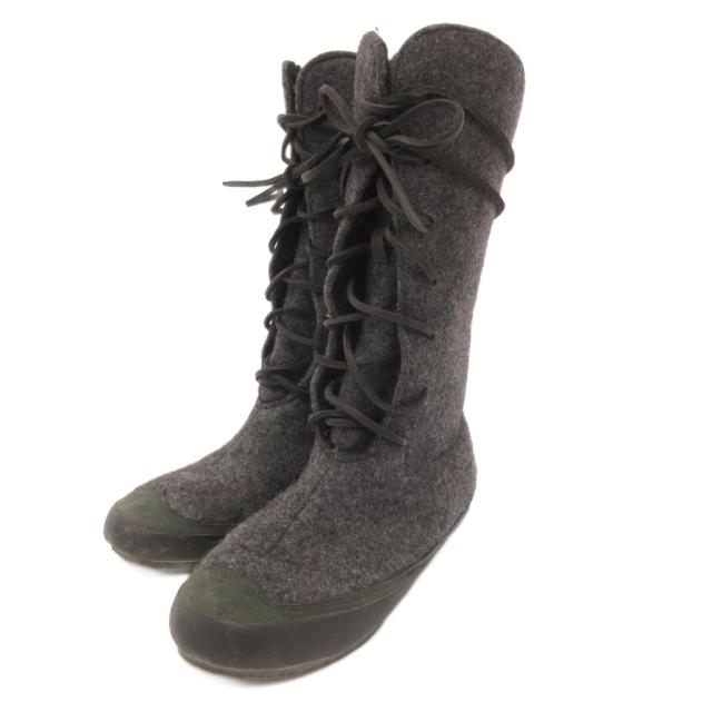 【中古】パタゴニア Patagonia ロングブーツ US7 38 フェルト レースアップ グレー /JS ■GY06 レディース