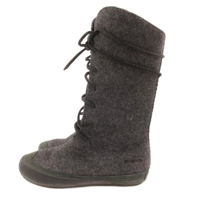 【中古】パタゴニア Patagonia ロングブーツ US7 38 フェルト レースアップ グレー /JS ■GY06 レディース_2