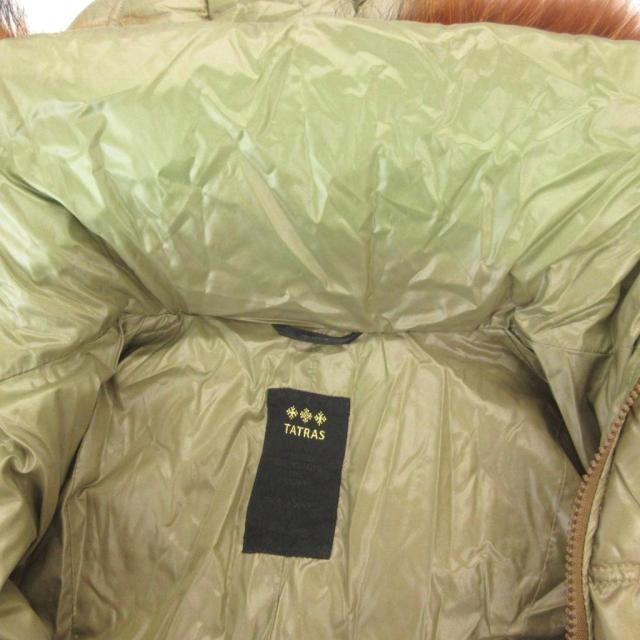 【中古】タトラス TATRAS ロング ダウンコート ナイロン ラクーンファー フード付き 2 カーキ系 /UO ■GY06_5