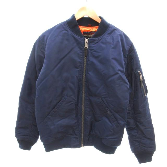 【中古】打つこと SCHOTT MA-1 ボン赤ちょうちん 飛翔上衣 ナイロン 中綿 M ダークネイビー /YJ ■GY12 メンズ