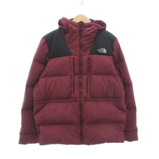 【中古】ザノースフェイス THE NORTH FACE Womens UX DOWN JKT ダウンジャケット XL ロゴ ジップアップ ボルドー