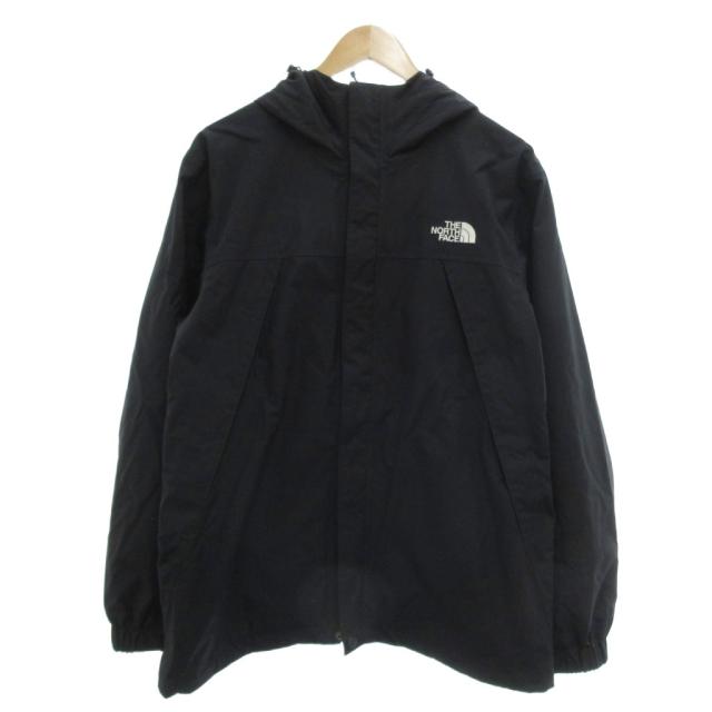 【中古】ザノースフェイス THE NORTH FACE スクープ ナイロンジャケット ダブルフラップ L 黒 ブラック NP61940 /UO