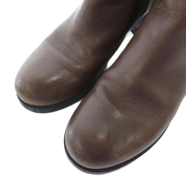 【中古】プラダスポーツ PRADA SPORT ロングブーツ 鹿革 ディアスキンレザー 37 茶 ブラウン /UO レディース_5