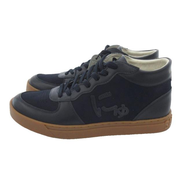 【中古】サンガッチョ Sangacio にゅ〜ず スニーカー シューズ 27cm SG MID ネイビー /UO メンズ