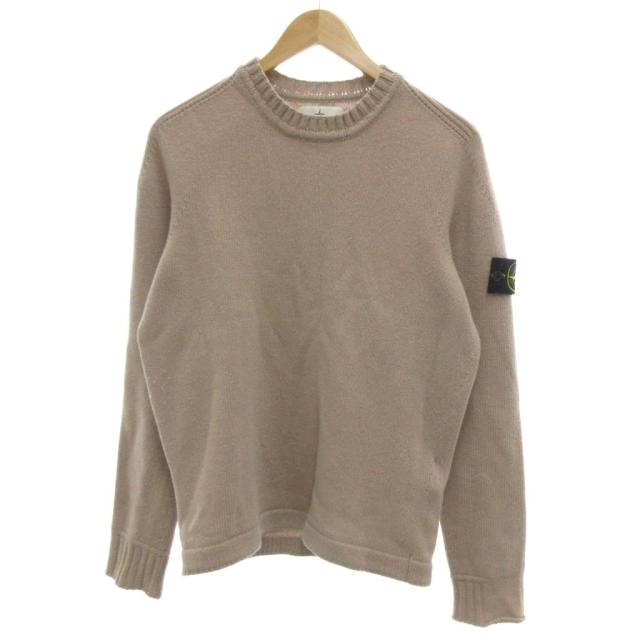 【中古】ストーンアイランド STONE ISLAND ニット セーター クルーネック S ピンク系 /UO メンズ