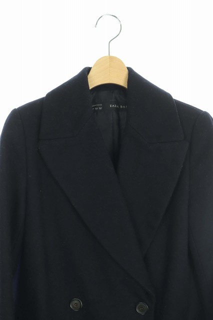 中古 ザラ ベーシック Zara Basic コート チェスター ダブル Xs 黒 Df Os レディースの通販はau Pay マーケット ブランド古着のベクトル