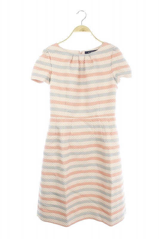 中古 エムズグレイシー M S Gracy ワンピース マルチボーダー 半袖 刺繍 ロング 40 ピンク Ao Os レディースの通販はau Pay マーケット ブランド古着のベクトル