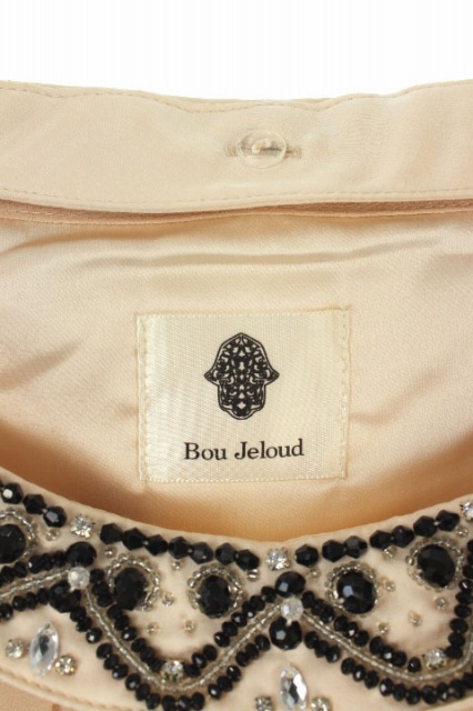 中古 ブージュルード Bou Jeloud ワンピース ビーズ装飾 ビジュー装飾 ミニ ノースリーブ 38 ベージュ ピンクベージュ Kn Os レデの通販はau Pay マーケット ブランド古着のベクトル