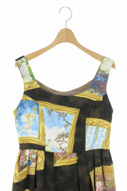 中古 ミルク Milk Musee Dress ワンピース ミニ ノースリーブ 総柄 黒 My Os レディースの通販はau Pay マーケット ブランド古着のベクトル