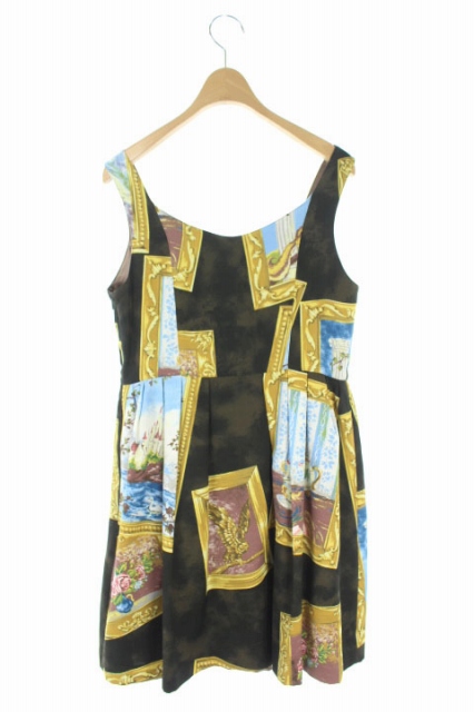 中古 ミルク Milk Musee Dress ワンピース ミニ ノースリーブ 総柄 黒 My Os レディースの通販はau Pay マーケット ブランド古着のベクトル