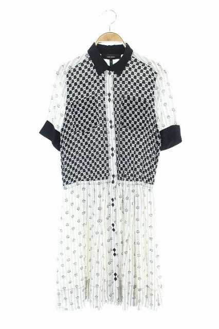 中古 イザベルマラン Isabel Marant ワンピース 半袖 ロング 総柄 シルク 36 白 黒 Mn Os レディースの通販はau Pay マーケット ブランド古着のベクトル