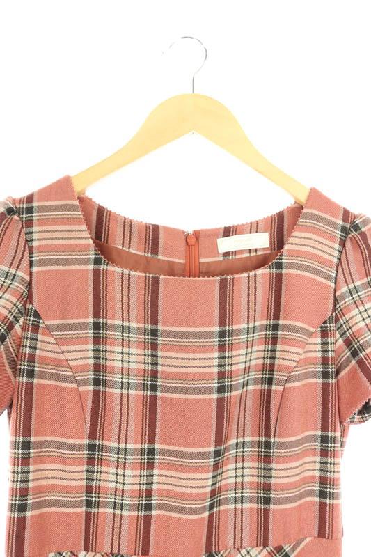 中古 エニィスィス エニシス Anysis ワンピース チェック 半袖 ひざ丈 2 茶 Ao Os レディースの通販はau Wowma ブランド古着のベクトル