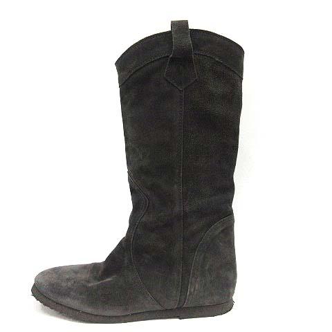 中古 バーニーズニューヨーク Barneys New York ブーツ ミドル フラット スエード グレー Yo3 レディースの通販はau Pay マーケット ブランド古着のベクトル