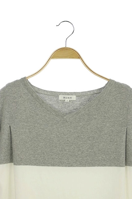 中古 プラステ Plst 18ss ワンピース ニット 配色デザイン ひざ丈 フレンチスリーブ S グレー 白 紺 レディースの通販はau Pay マーケット ブランド古着のベクトル