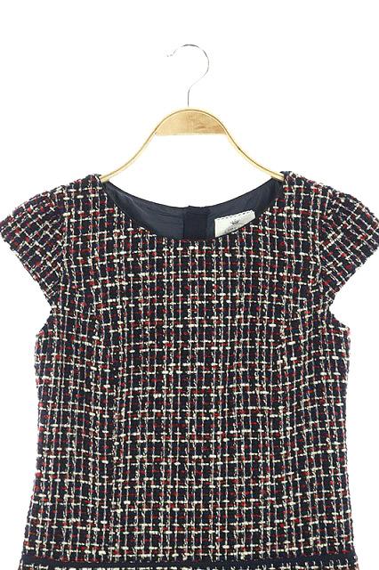 中古 トッカ Tocca ワンピース ツイード ひざ丈 半袖 0 赤 紺 白 Kn Os レディースの通販はau Pay マーケット ブランド古着のベクトル